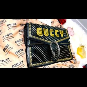 GUCCI
Dionysus New SEGA Moon & Stars Leather Shoulder Bag, Black- Never Used